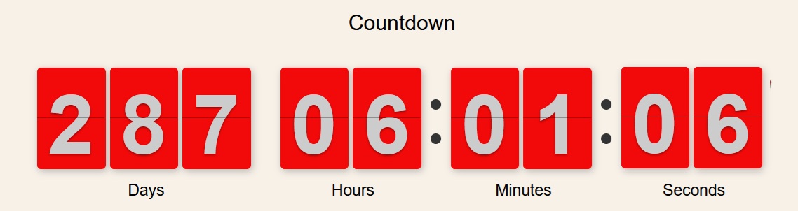 Countdown clock